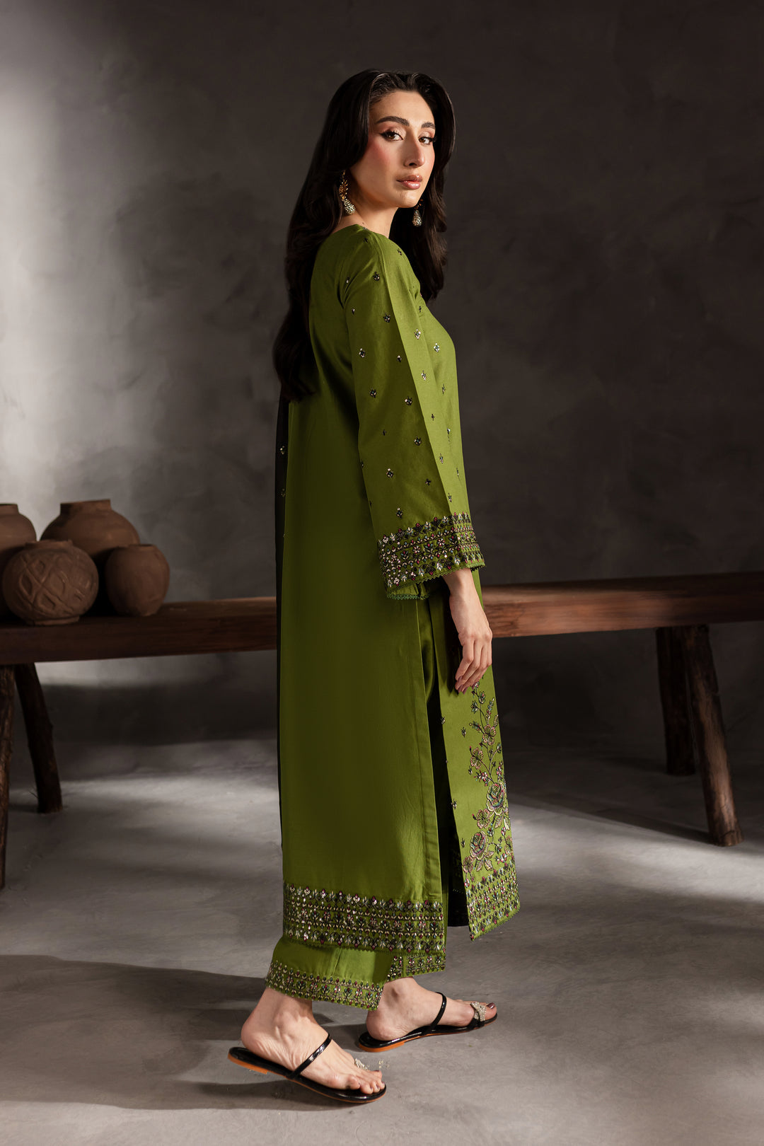 Ezzah 3Pc Lawn Embroidered