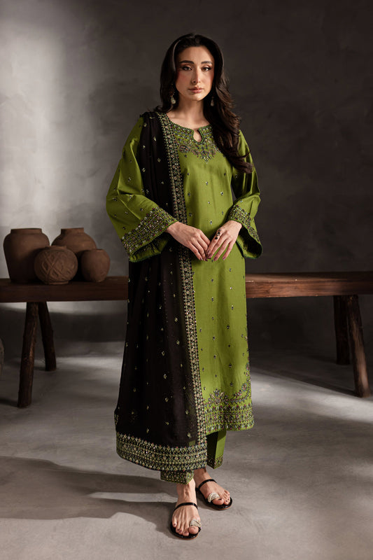 Ezzah 3Pc Lawn Embroidered