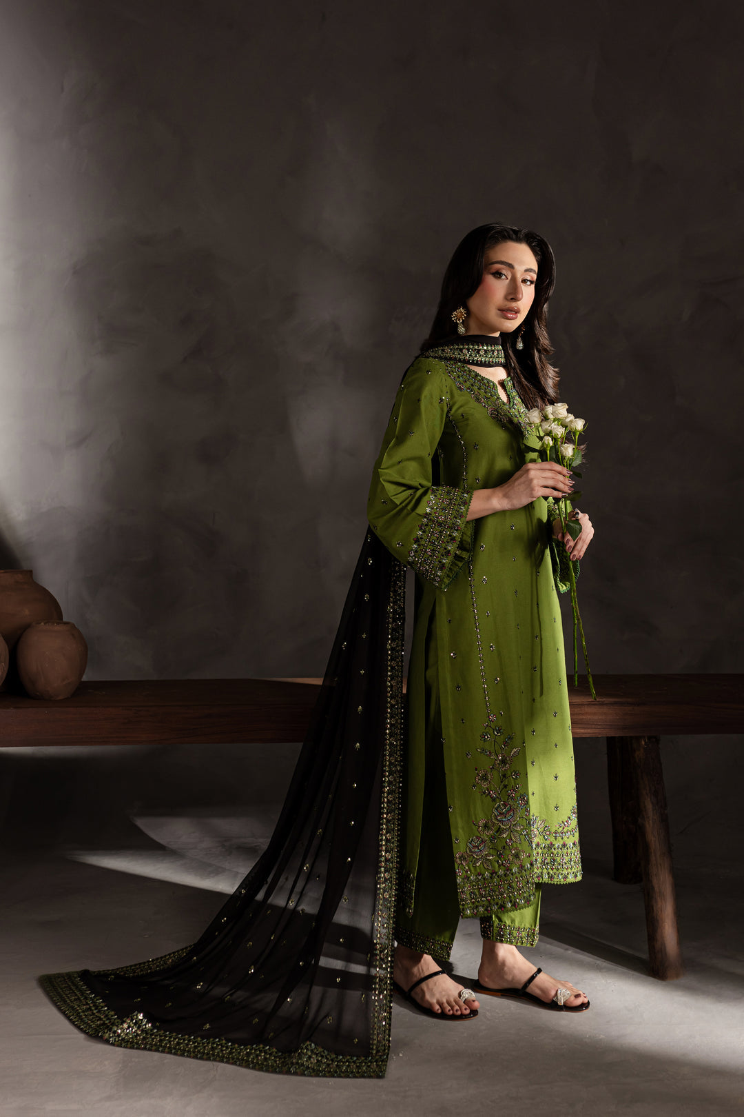 Ezzah 3Pc Lawn Embroidered