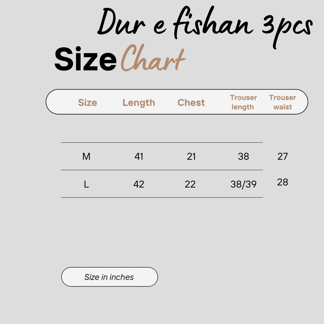 Dur-e-fishan 3-Pieces