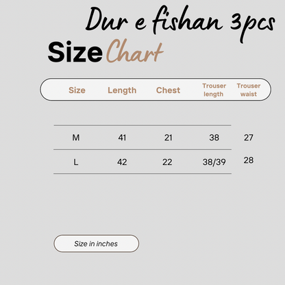 Dur-e-fishan 3-Pieces