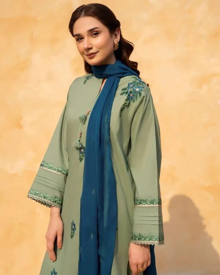 Anmol Stitched 3-Piece Suits (Simple chiffon Dupata)